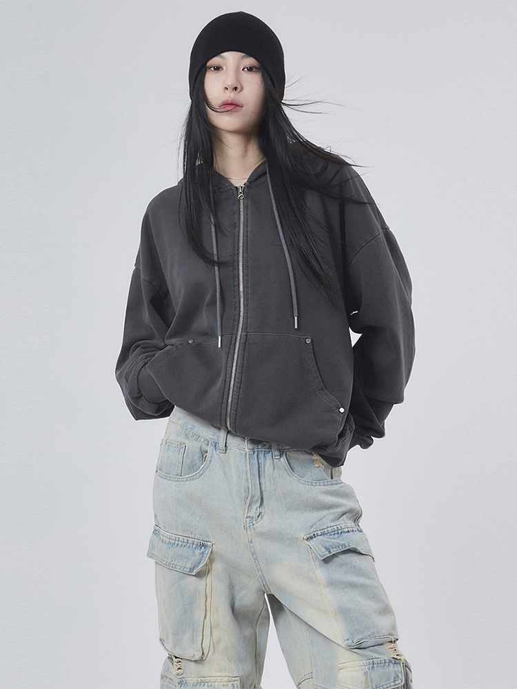 Raucohouse韩代长袖卫衣帽衫