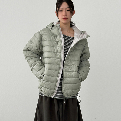 Localmansion韩代套指连帽棉服