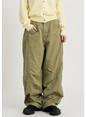 韩代Raucohouse Rush panel military wide pants 宽松工装长裤