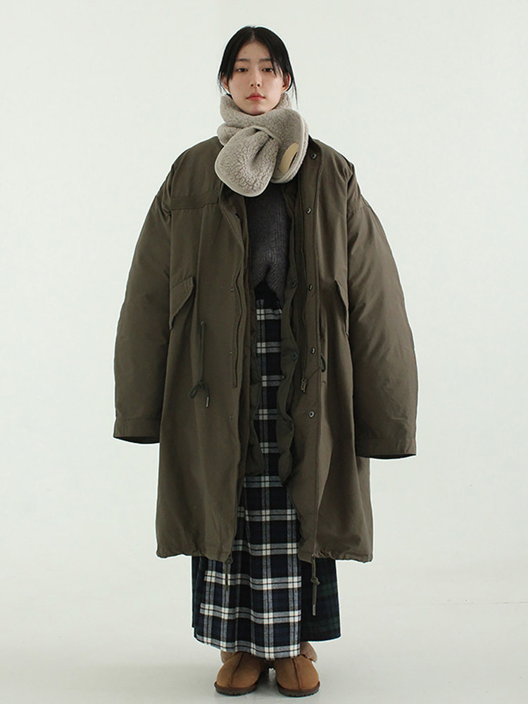 韩国代购 3way safari long jumper (unisex)3穿内胆可拆棉服大衣