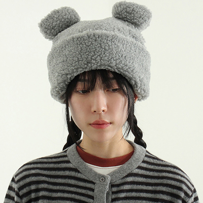 Localmansion韩代复古毛绒帽子