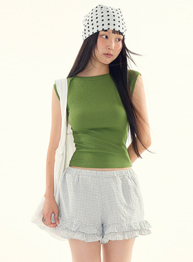 韩代Raucohouse Modish ribbed cap sleeve t-shirt 短袖T恤上衣