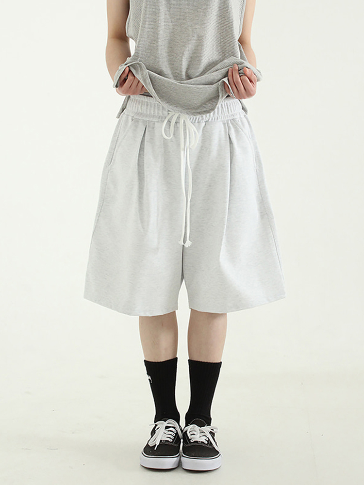 韩代 essential pin tuck half banding pants(unisex)卫裤半腿裤 女装/女士精品 休闲裤 原图主图