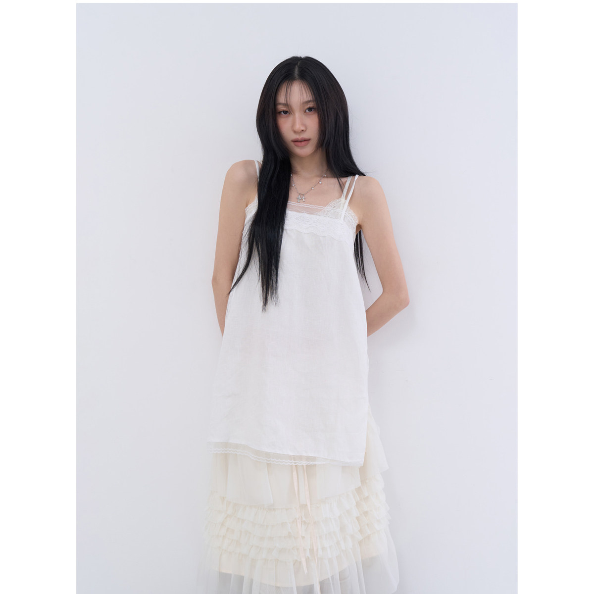 lowear韩代蕾丝吊带连衣裙
