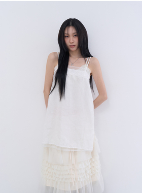 lowear韩代 linen lace mini ops 设计师款蕾丝吊带连衣裙百搭女