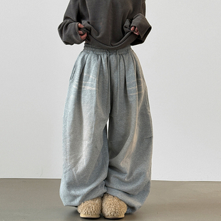 韩代26 cat brushed cotton balloon banding pants (unisex)卫裤