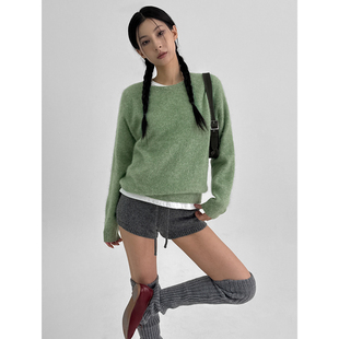韩国代购 Color 针织衫 Round 设计师圆领长袖 Puritz 26A Knit