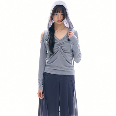 Raucohouse韩代长袖连帽T恤