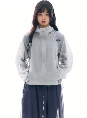 韩国代购Raucohouse Merror windshell jacket 薄款连帽夹克外套