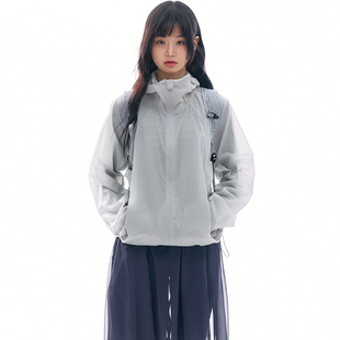 韩国代购Raucohouse Merror windshell jacket 薄款连帽夹克外套