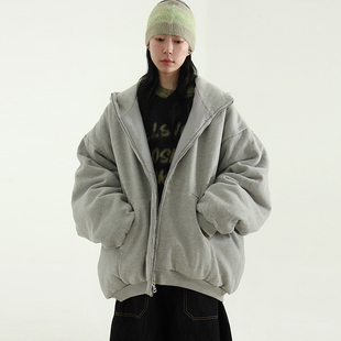 quilting hood jumper 韩代24F 夹棉帽衫 oversize unisex 外套