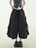 double cropped pants 韩国代购 设计师系带7分裤 unisex 24S