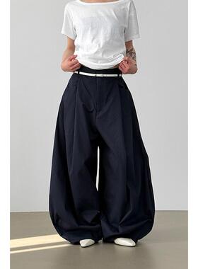 韩代26 seasonless cotton pin tuck balloon pants (unisex)长裤