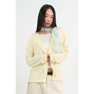 Raucohouse韩代 Ren Summer Oversized Cardigan百搭长袖针织开衫