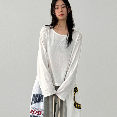 Localmansion韩代长袖微透T恤