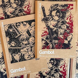 KOKUYO国誉笔记本鬼灭之刃限定炭冶郎牛皮本二次元痛本B5软面抄