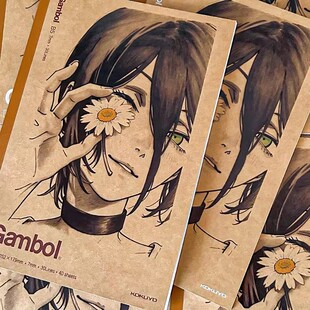 日本KOKUYO国誉笔记本电锯人蕾塞限定牛皮本二次元痛本B5软面抄