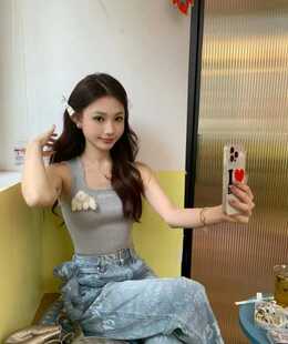 时尚 13DE 基础针织修身 24春夏新款 外穿内搭吊带背心 MARZO女士