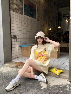 乐事联名系列薯片小熊涂鸦短袖 24春夏新款 T恤 MARZO男女同款 13DE