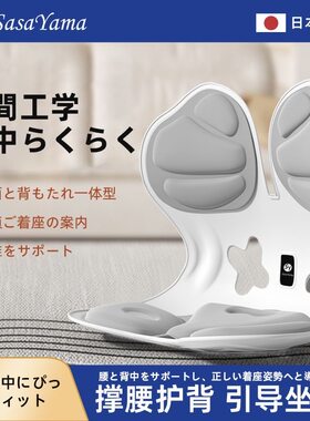 日本sasayama人体工学护腰坐姿椅矫正学习办公久坐神器久坐不累