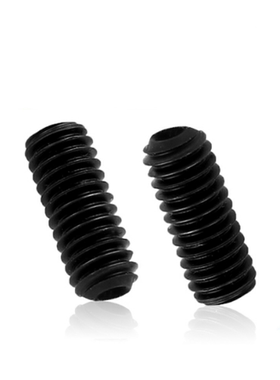 1000粒12.9级硬度黑色内六角无头机米凹GB80平端GB77机米螺丝M3M4