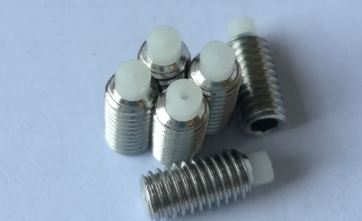 100粒起304英美制10#-32内六角POM尼龙胶头螺絲钉顶部带胶垫机米