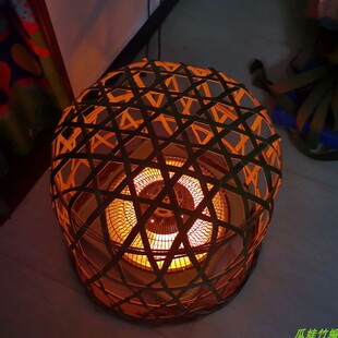 电暖炉防烫竹笼竹筐烘衣笼取暖竹罩竹制品竹编烤火笼烘笼烘罩