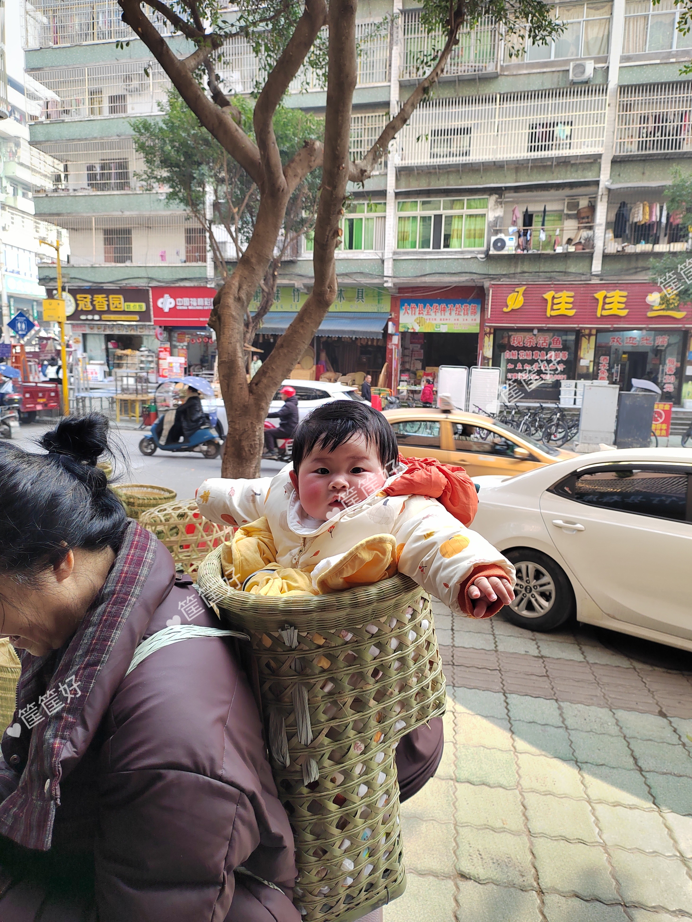 背篓竹编纯手工背娃儿小孩宝宝背篼背宝宝大背篓大背筐大人背篼