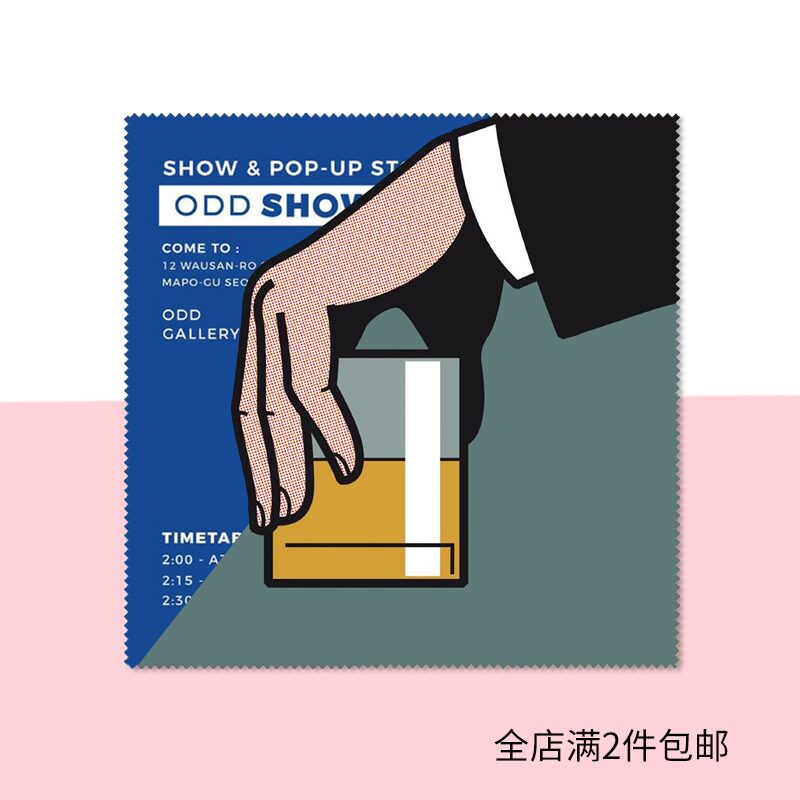 源本原创设计时尚印花眼镜布 ins风镜头布 高档眼镜布屏幕擦 show