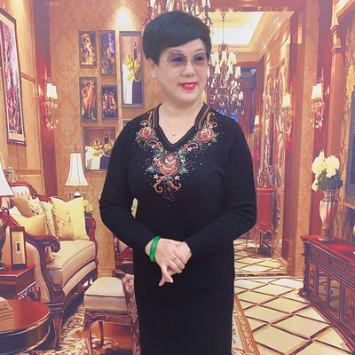 纯羊毛宽松大码保暖绣花针织衫