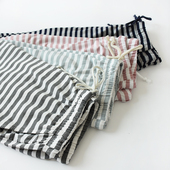 沙滩五分外穿薄宽松大码 睡裤 日短莫代尔条纹日式 春夏季 休闲女 新款