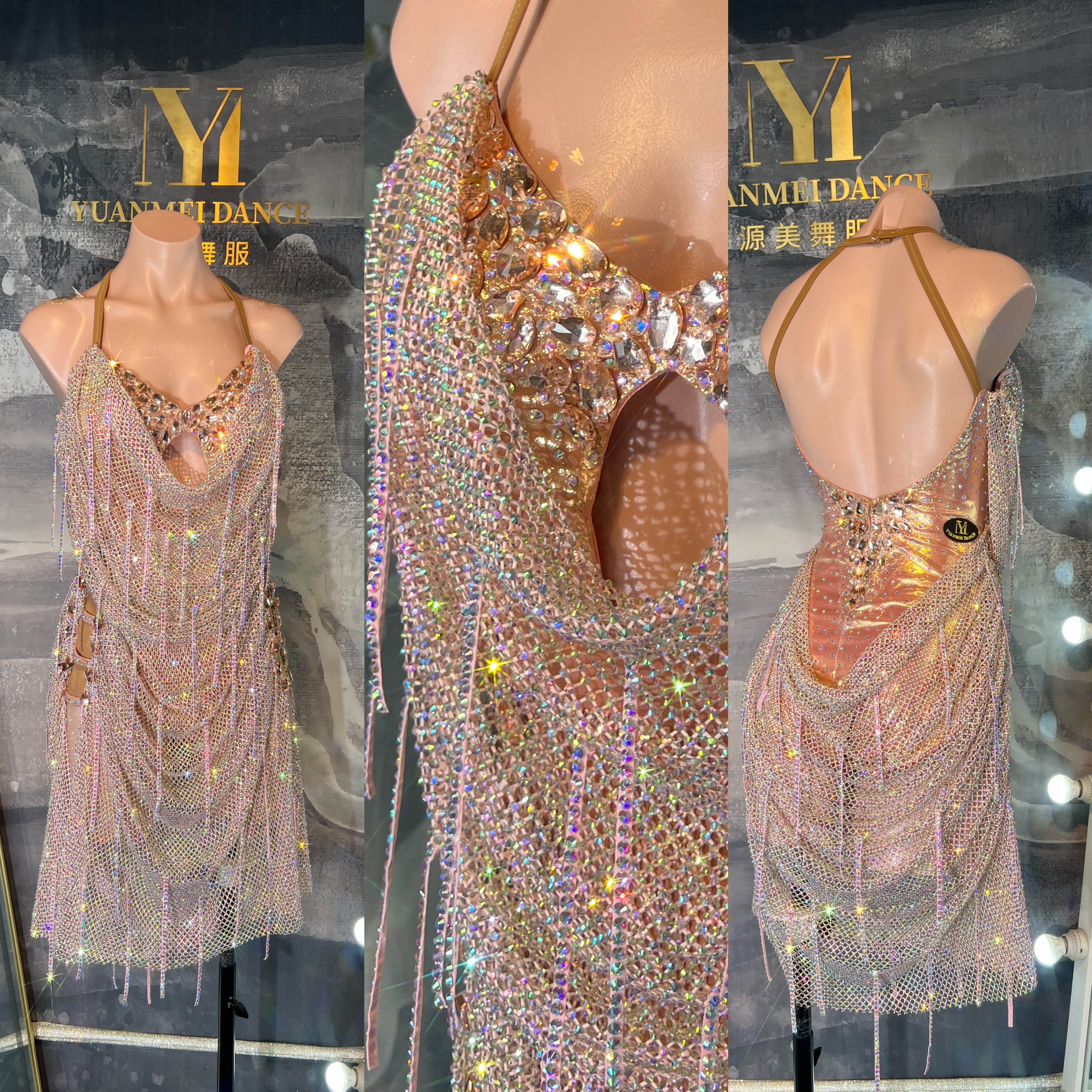 拉丁舞比赛服专业定制花服