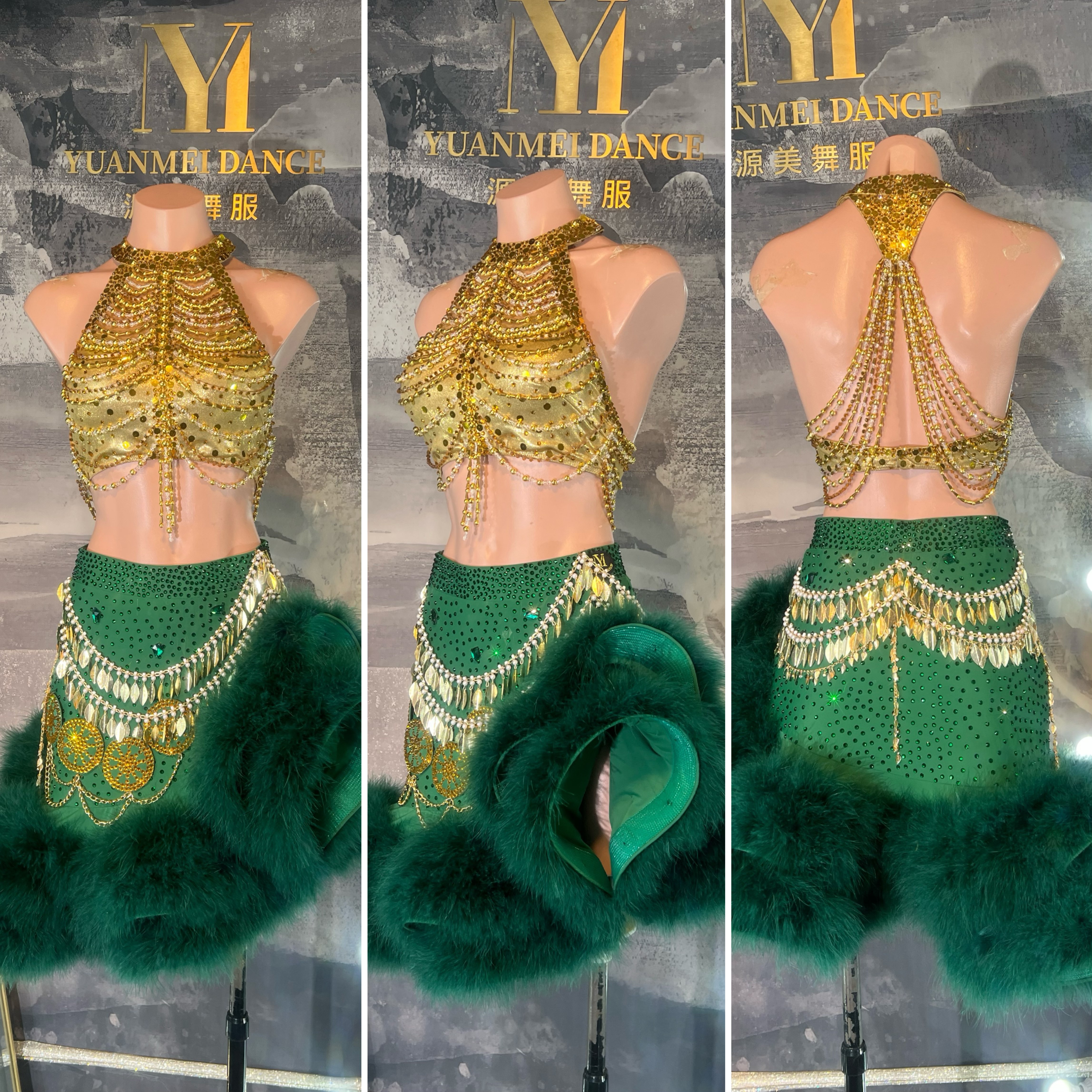 源美舞服拉丁赛服舞服表演服定制