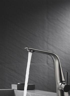 开平优嘉卫浴 台下盆龙头面盆侧开龙头 铜单孔浴室柜龙头30254