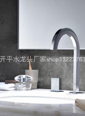 晶钻把手三件套分体双把面盆龙头全铜镀铬台盆三孔龙头30346实拍