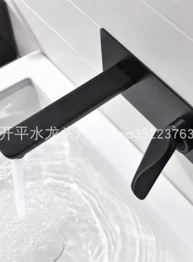 黄铜水镀亚黑暗装面盆龙头预埋盒入墙式墙出水陶瓷阀芯30076实拍