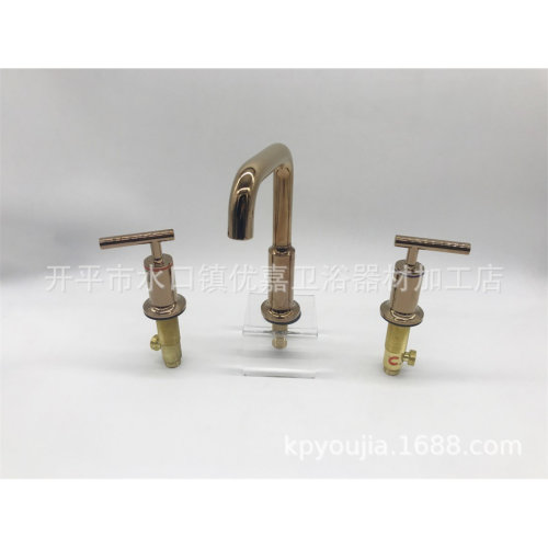 开平优嘉卫浴玫瑰金转动出水嘴面