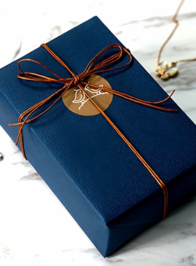 礼物包装纸大尺寸蓝色书皮纸高级感礼盒材料情人节生日礼品纸大张