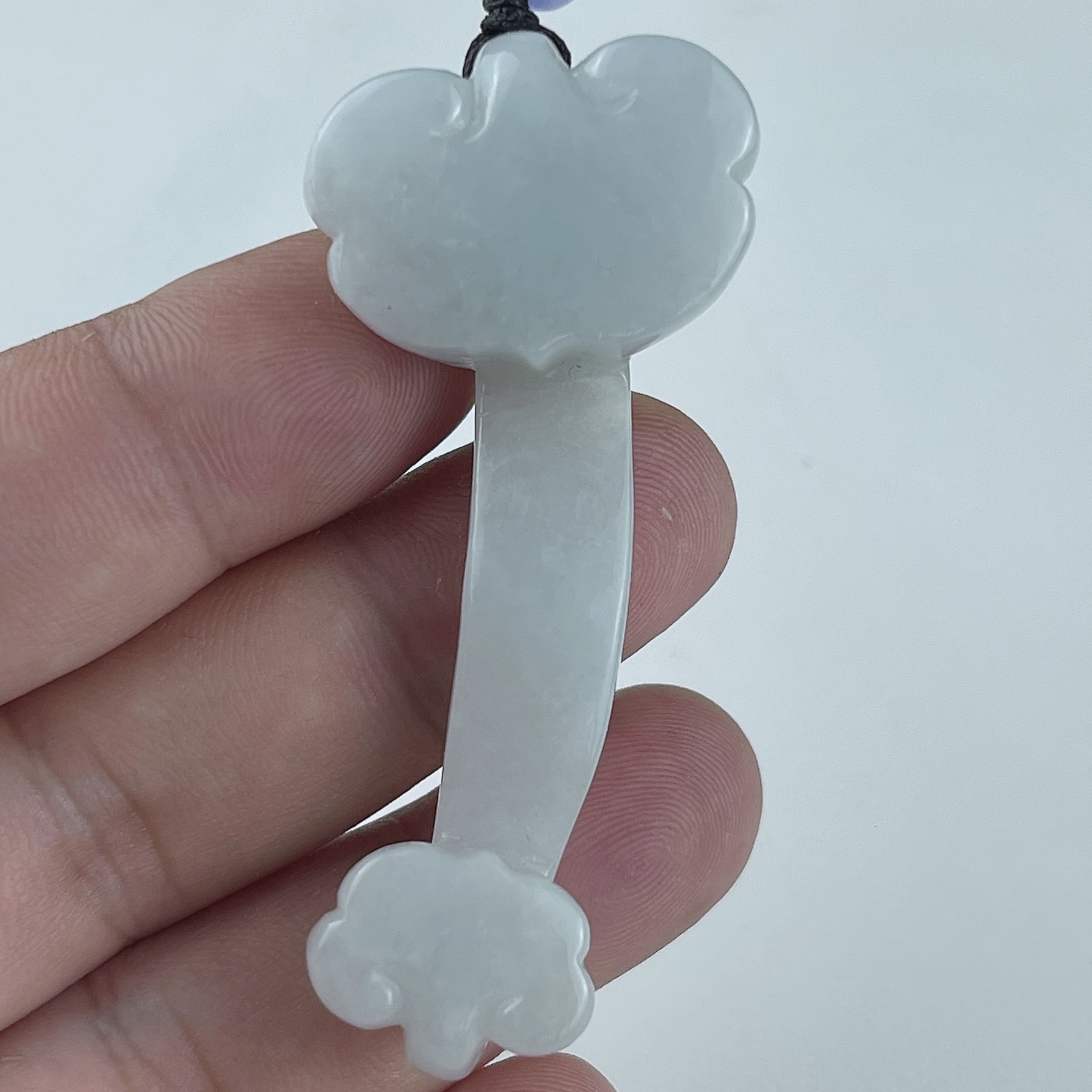 天然翡翠a货如意吊坠天然玉石男女同款玉如意项链玉坠