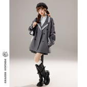 甜鱼少盐 蕾丝风衣外套女春秋2026巨好看千金小个子上衣 秋日暮色