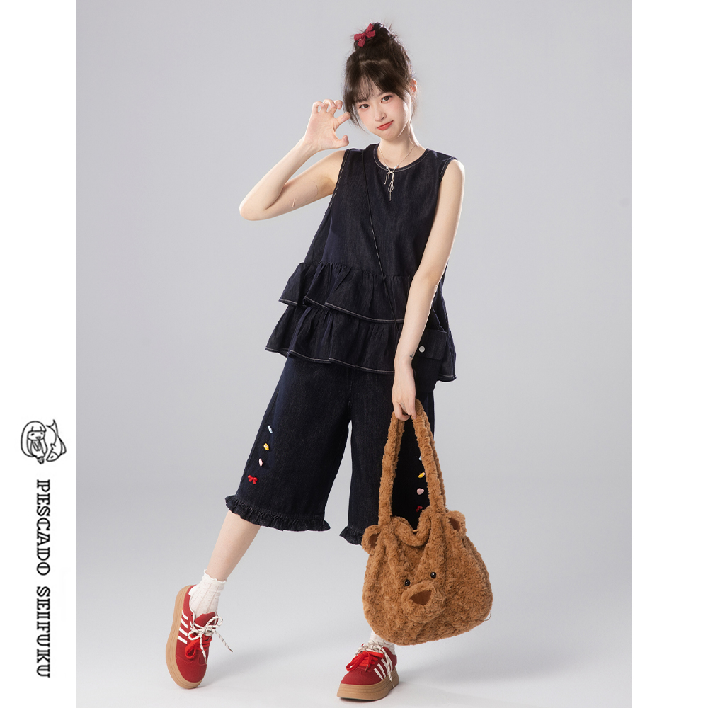 牛仔连衣裙女夏小个子背心裙子