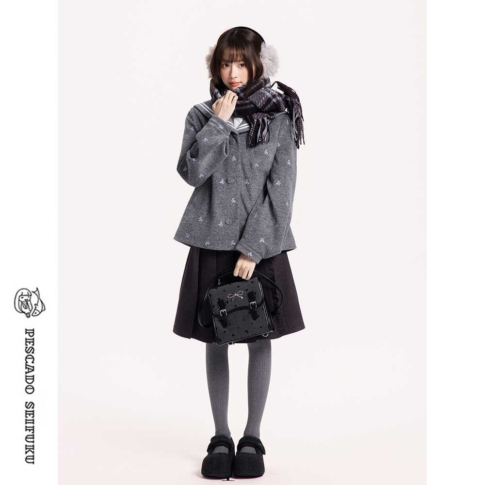 羊毛毛呢半身裙女秋冬小个子裙子