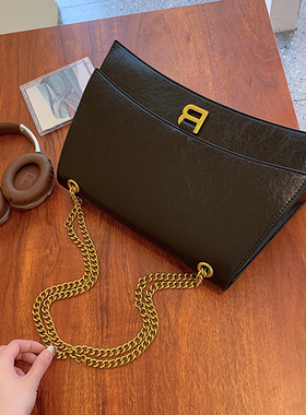 b家包包女士2026新款高级感洋气爆款油蜡皮女包单肩斜挎包腋下包