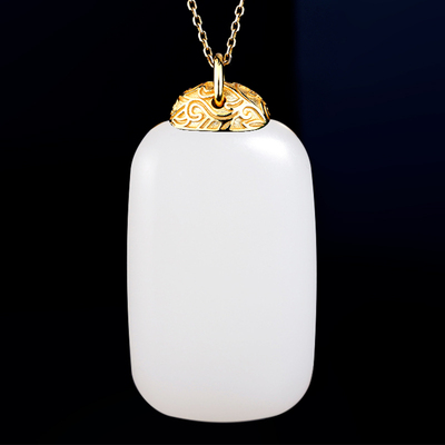 纯银扣和田玉翡翠蜜蜡diy配件