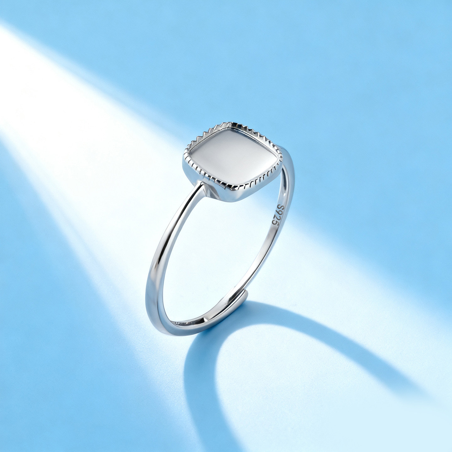 S925纯银戒指空托石位女款戒指托