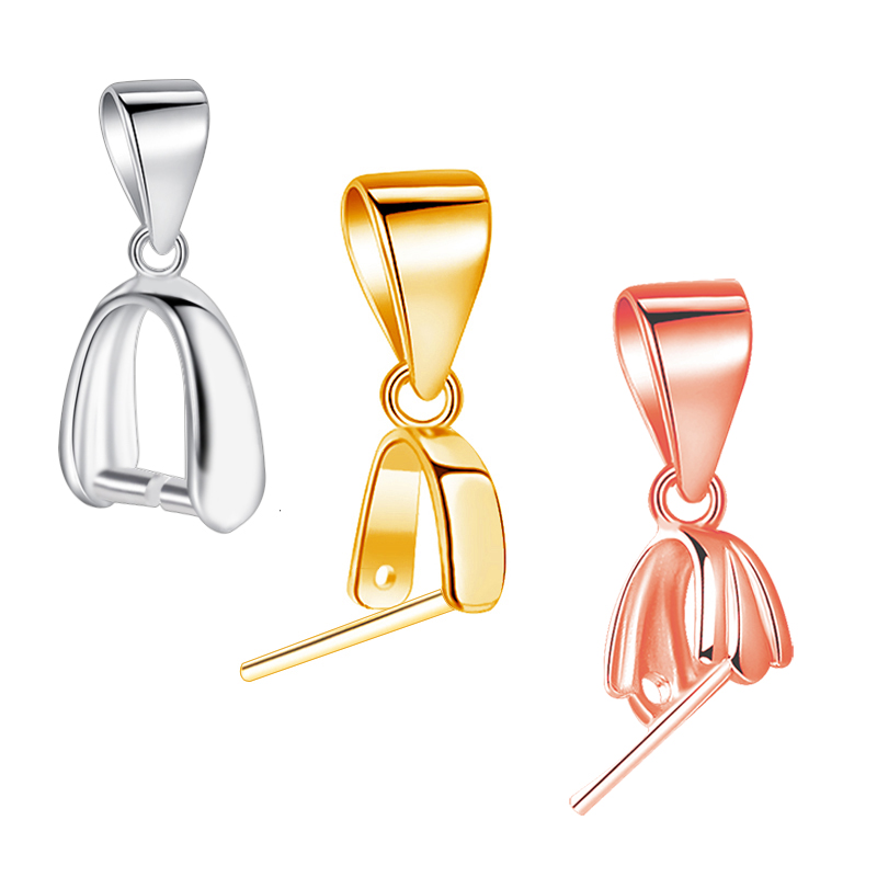 925纯银DIY吊坠扣翡翠玉石项坠扣