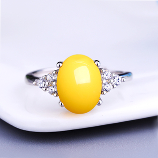 S925纯银戒指空托女镶嵌翡翠绿松石玉石戒面戒托8*10 5*7 7*9 6*8