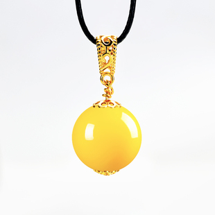 S925纯银吊坠空托镶嵌绿松石蜜蜡琥珀圆珠珍珠吊坠托银饰diy配件