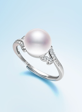 全新珍珠戒托S925纯银戒指空托