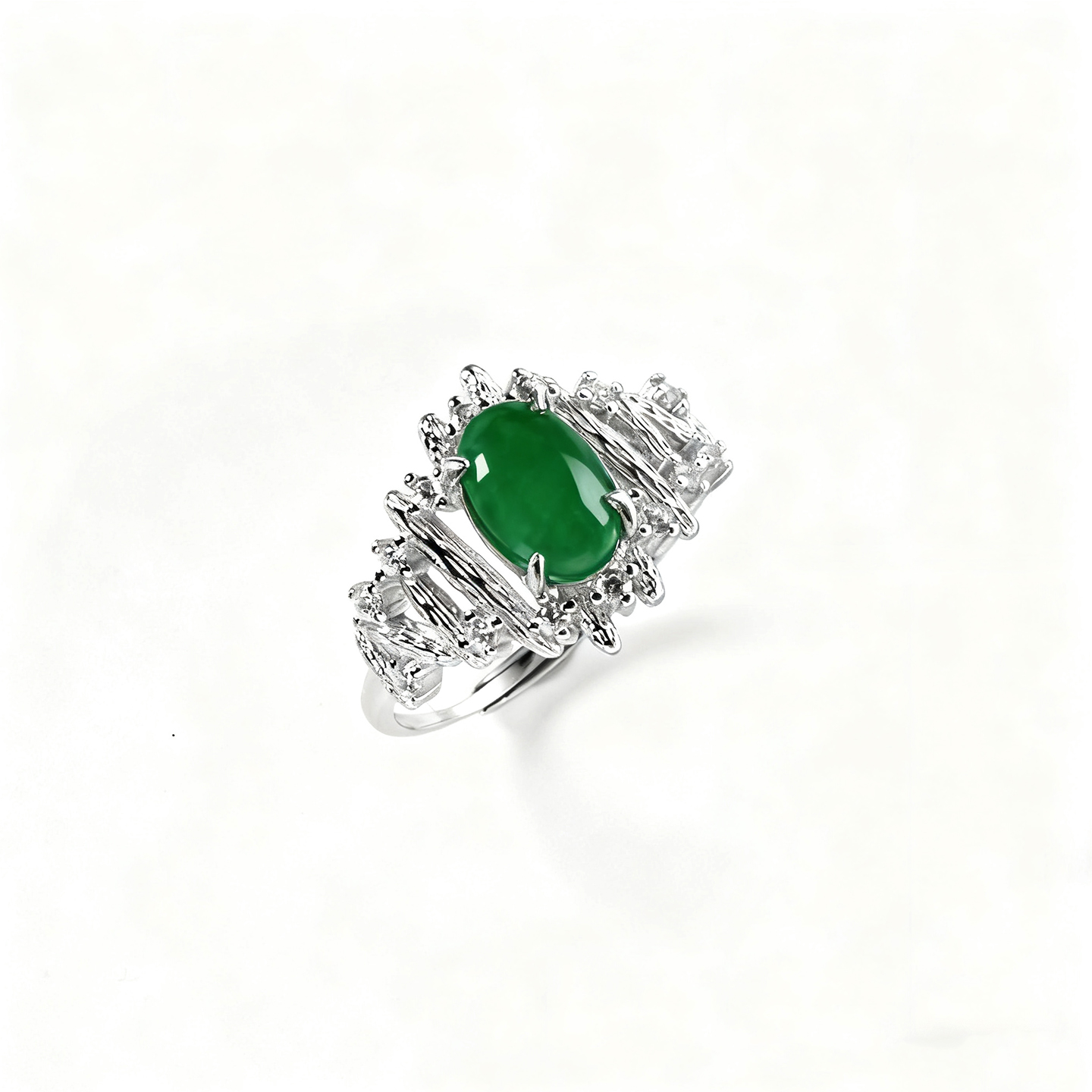 标准S925纯银戒指空托轻奢戒指托